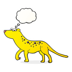 thought bubble cartoon leopard