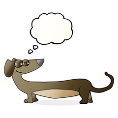 thought bubble cartoon dachshund