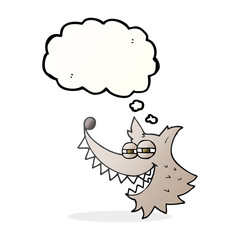 thought bubble cartoon crazy wolf