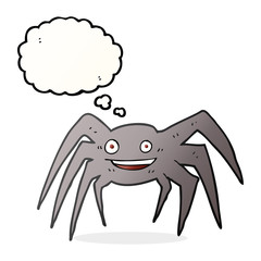 thought bubble cartoon happy spider