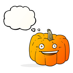 thought bubble cartoon halloween pumpkin