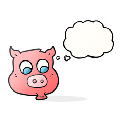 thought bubble cartoon pig