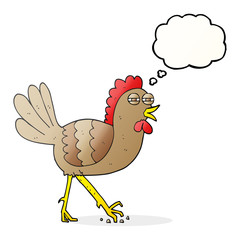thought bubble cartoon chicken