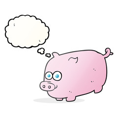 thought bubble cartoon pig