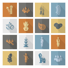Fototapeta premium Diwali. Indian Festival Icons