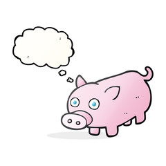 thought bubble cartoon piglet