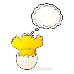 thought bubble cartoon hatching egg