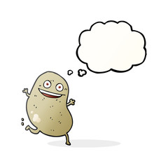 thought bubble cartoon potato running
