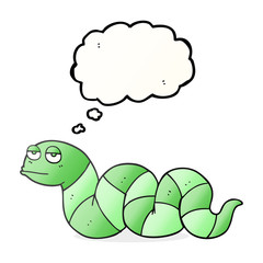 thought bubble cartoon bored snake