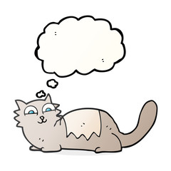 thought bubble cartoon cat