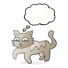thought bubble cartoon cat