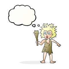 thought bubble cartoon cave woman