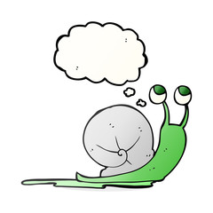 thought bubble cartoon snail
