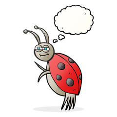 thought bubble cartoon ladybug