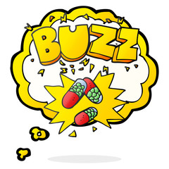 thought bubble cartoon stimulant pills