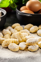 Uncooked homemade gnocchi