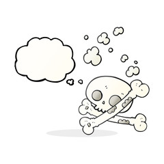 thought bubble cartoon old pile of bones