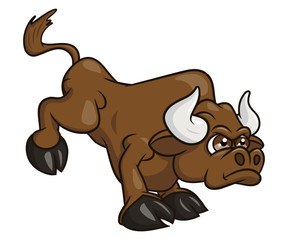 Angry bull cartoon 2