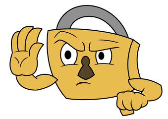 Secure padlock stop gesture