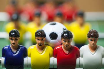 football players foosball