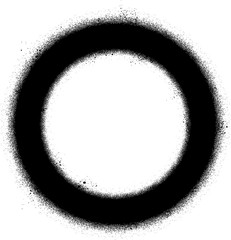 graffiti sprayed circle design element in black on white