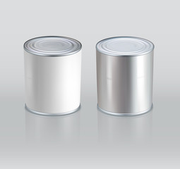 Vector tin cans. Realistic. (Element for design)
