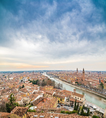Fototapeta premium sky over Verona in Italy