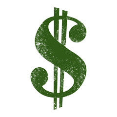 Dollar sign green vector