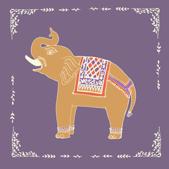 Elephant illustration in vector.