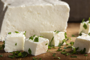 Feta cheese cubes