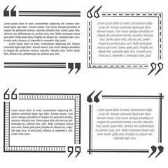 Four quote bubble template