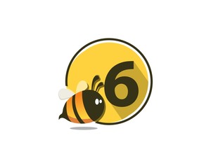 6 Number Natural Cute Bee