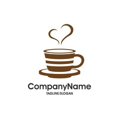 Coffee and Tea Cafe logo icon vector