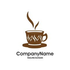 Coffee and Tea Cafe logo icon vector