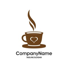 Coffee and Tea Cafe logo icon vector