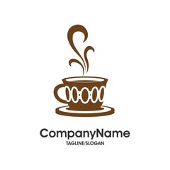 Coffee and Tea Cafe logo icon vector