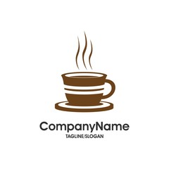 Coffee and Tea Cafe logo icon vector