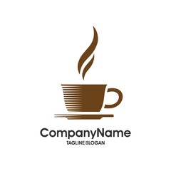 Coffee and Tea Cafe logo icon vector