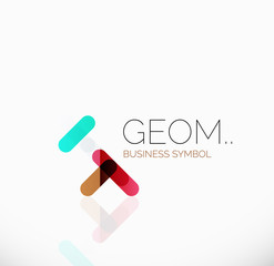 Logo, linear abstract geometric icon