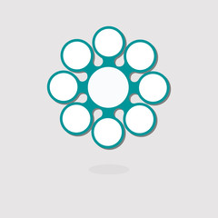Vector circle flower infographic. Template for cycle diagram, graph, presentation and round chart