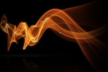 red glow energy wave.