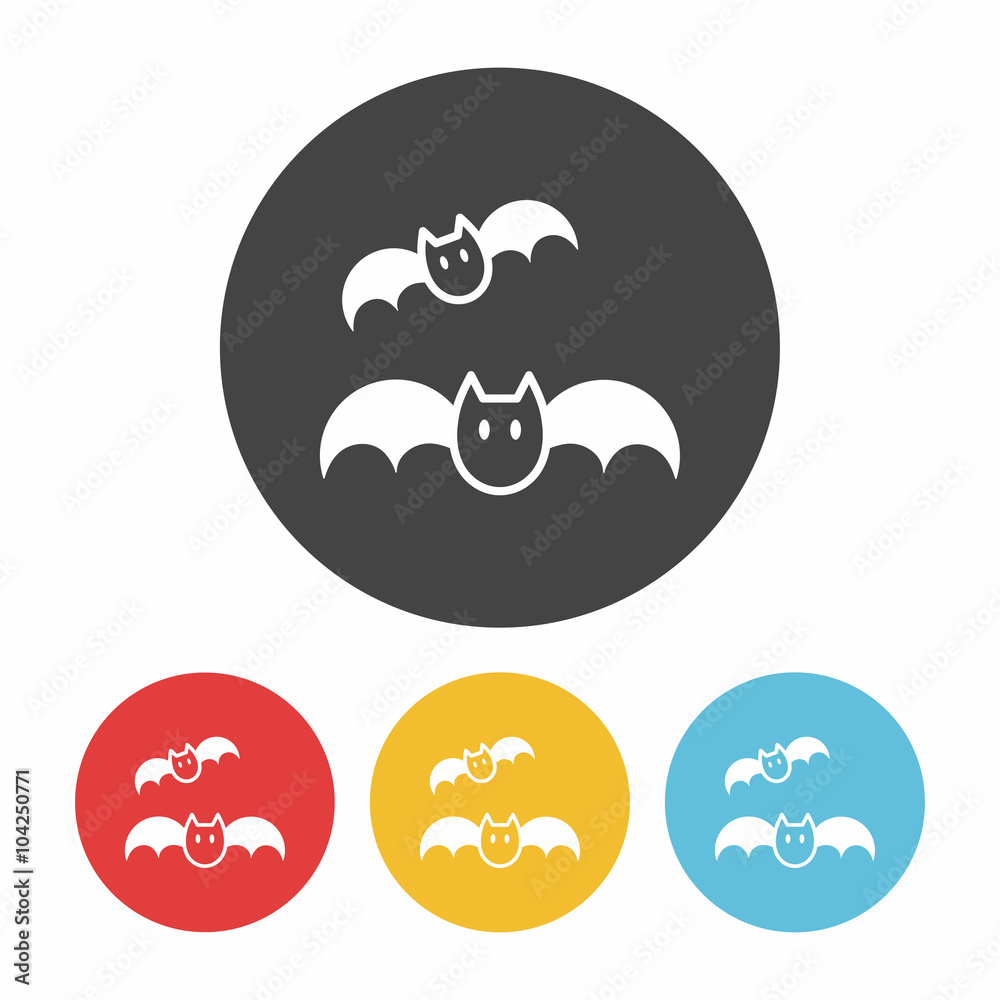 Poster halloween bat icon