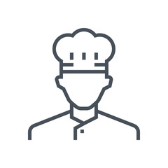 Kitchen, cook hat, cook knife icon