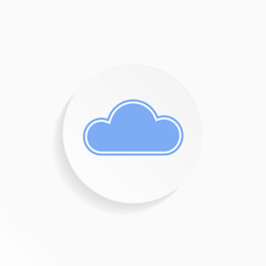 Vector icon - blue cloud in a white circle