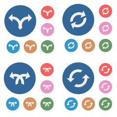 Set of abstract color icons - arrows