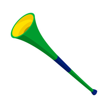 Vuvuzela trumpet icon, cartoon style