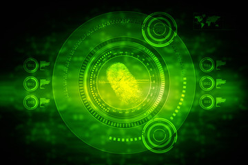 Fingerprint Scanning Technology Concept Illustration