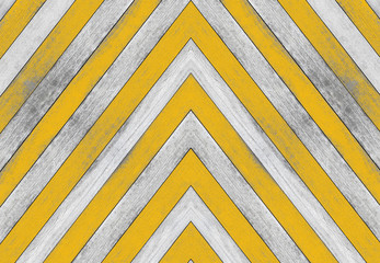 Acute angle, old white and yellow wood texture