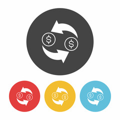 financial exchage money icon