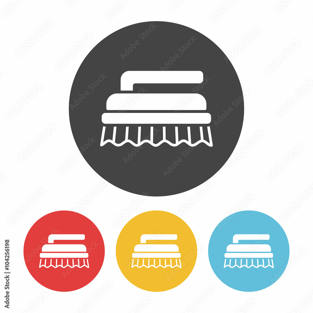 Poster cleaning brush icon